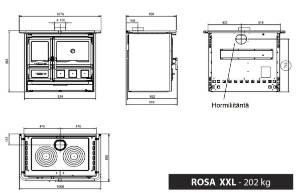 Rosa XXL - musta teräs