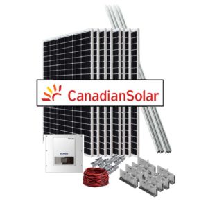 Aurinkopaneelipaketti 2,96 kW rivipeltikatolle - Canadian Solar