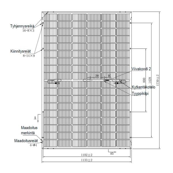 ZnShine ZXM7 390 wp - Kaksipuolinen Halfcut paneeli