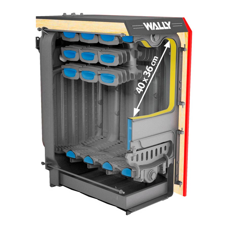 Wally 34 S valurautapuukattila Wally 34 S valurautapuukattila