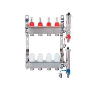 Lattialämmityksen jakotukki 4-piiriä Lattialämmityksen jakotukki 4-piiriä