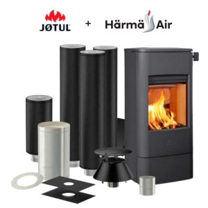JØTUL F 232 + Härmä-Air korvausilmahormi - Takka + piippu paketti