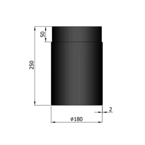 180 mm tulisijan hormiliitosputket