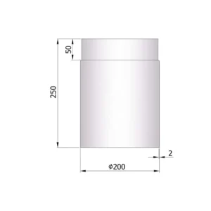 200 mm tulisijan hormiliitosputket