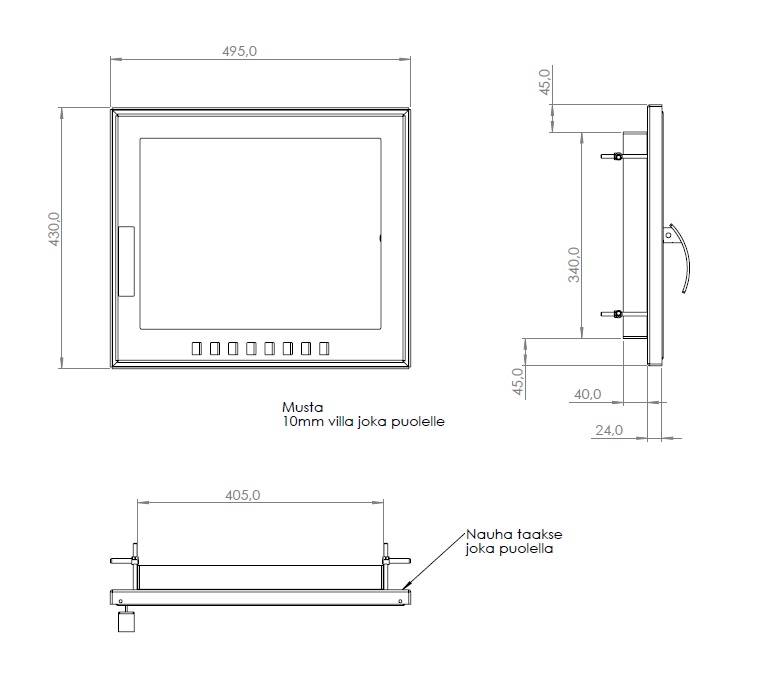 Takan luukku 495 x 430 mm Takan luukku 495 x 430 mm